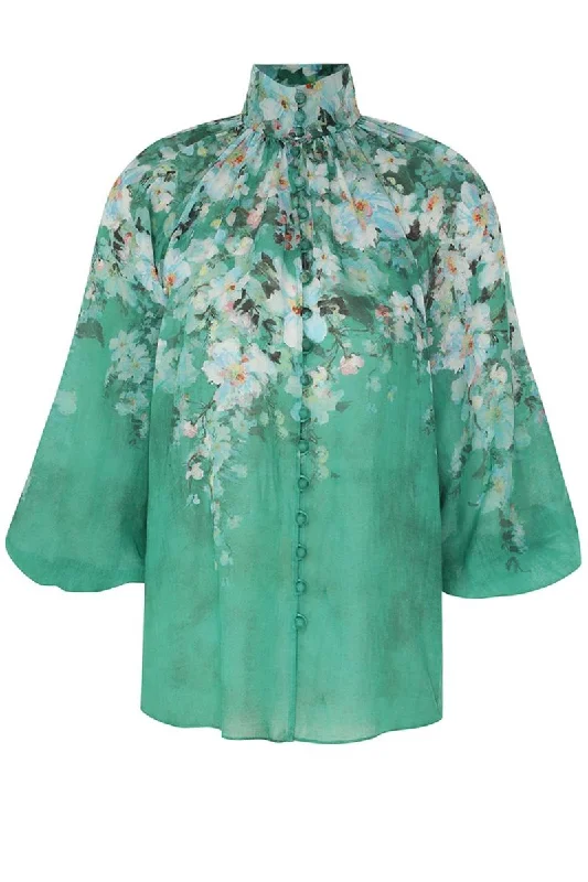 Everley Billow Blouse Double Button Blouse