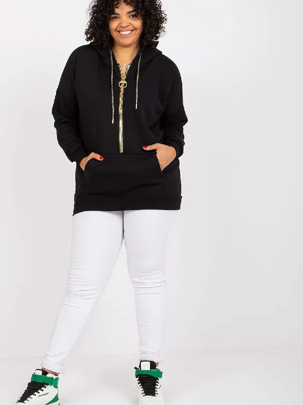 Sweatshirt Relevance Hoodie with Toggle Buttons Decorative Unique