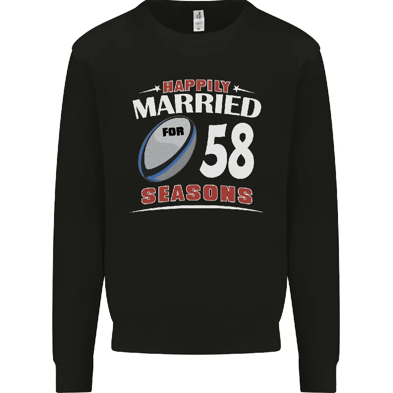 58 Year Wedding Anniversary 58th Rugby Mens Sweatshirt Jumper Hoodie with Gradient Ombre Colorful 58 Year Wedding Anniversary 58th Rugby Mens Sweatshirt Jumper Hoodie with Gradient Ombre Colorful
