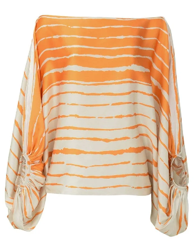 Orange Bellagio Blouse Boho Chic Blouse