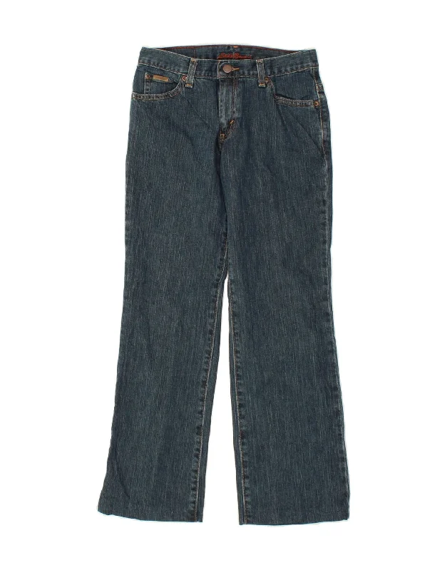 EDDIE BAUER Womens Bootcut Jeans W28 L28 Blue Cotton Stylish Acid-Wash Jeans