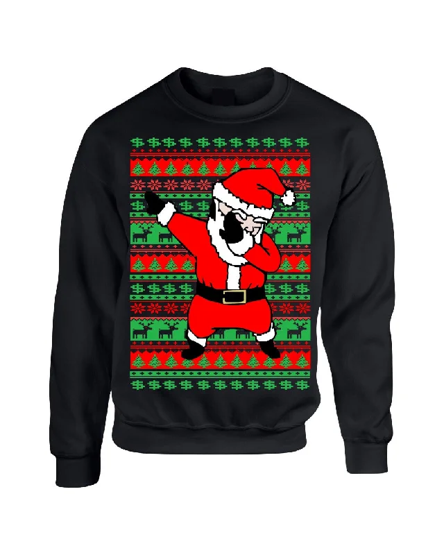 Dabbing santa ugly christmas sweater women sweatshirt Hoodie with Earth Tones Natural Calm