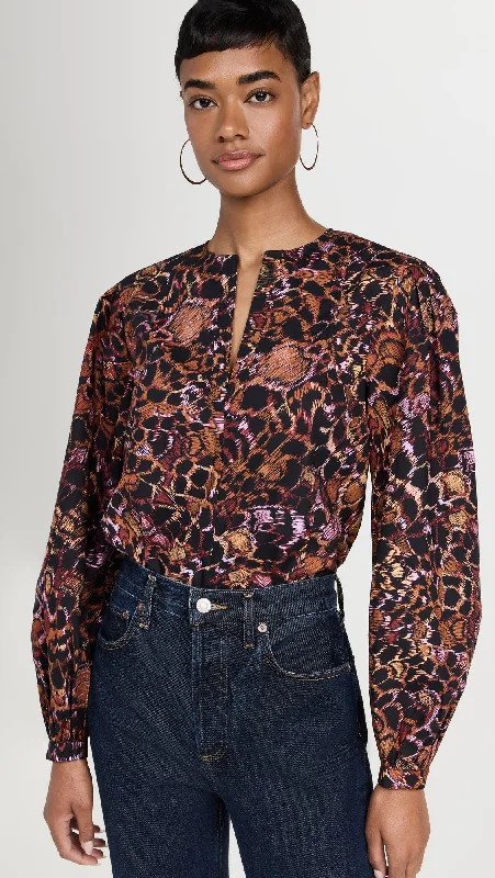 Ulla Johnson - Ilara Blouse in Rosefinch Chic Off-Shoulder Blouse