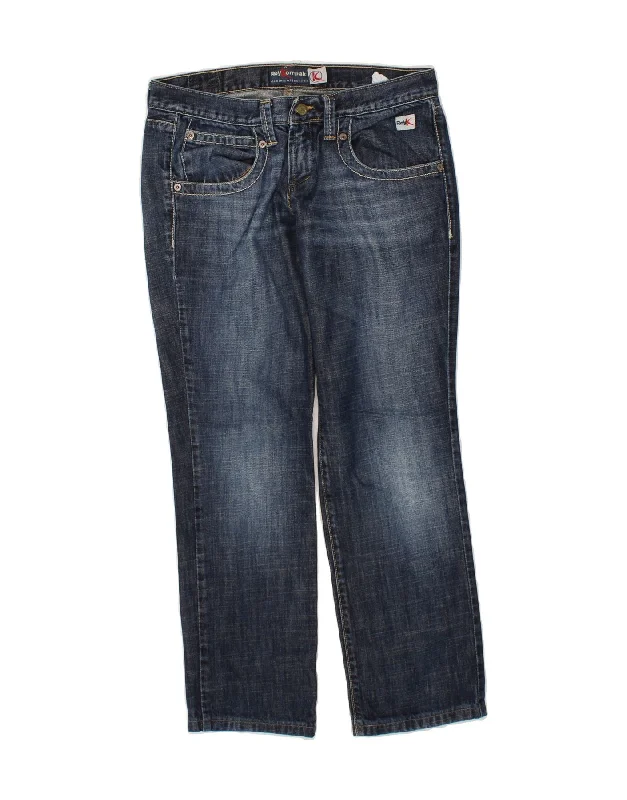ROY KOMPAKT Womens Slim Jeans IT 44 Medium W32 L30 Navy Blue Cotton Trendy Wide-Leg High-Waist Denim ROY KOMPAKT Womens Slim Jeans IT 44 Medium W32 L30 Navy Blue Cotton Trendy Wide-Leg High-Waist Denim