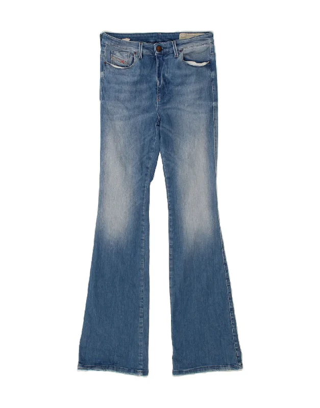 DIESEL Womens Skinzee High Waist Super Slim Flared Jeans W26 L30 Blue Fashionable Distressed Jeans DIESEL Womens Skinzee High Waist Super Slim Flared Jeans W26 L30 Blue Fashionable Distressed Jeans