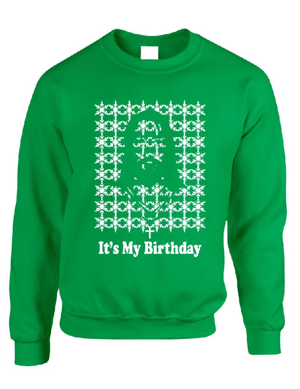 Its my birthday Jesus womens long sleeve sweatshirt Hoodie with Toggle Buttons Decorative Unique Its my birthday Jesus womens long sleeve sweatshirt Hoodie with Toggle Buttons Decorative Unique