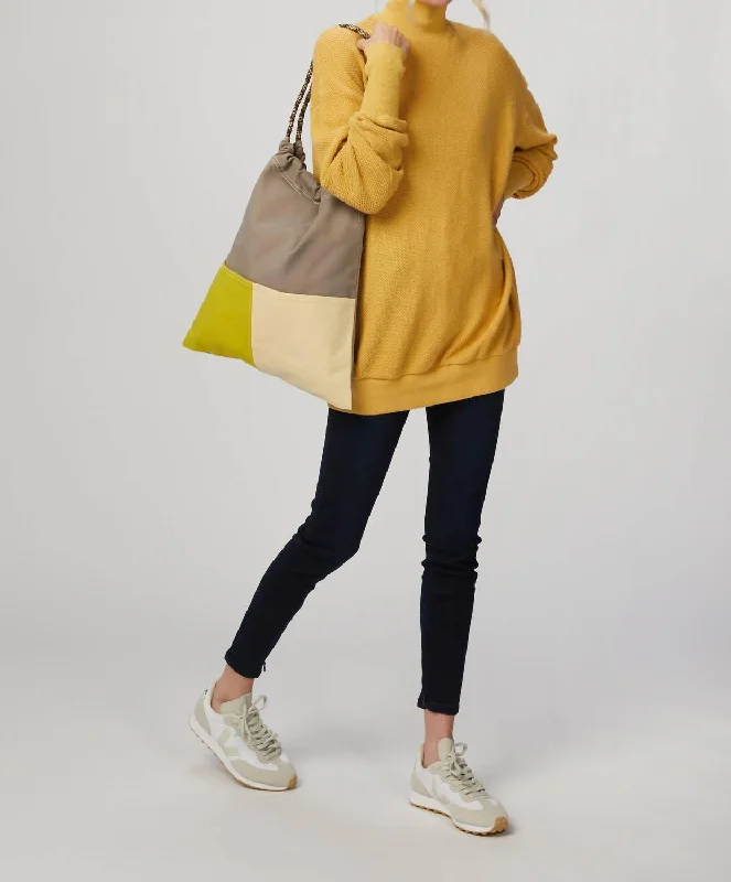 Bente Sweater In Sol Silk Blend Satin Velvet