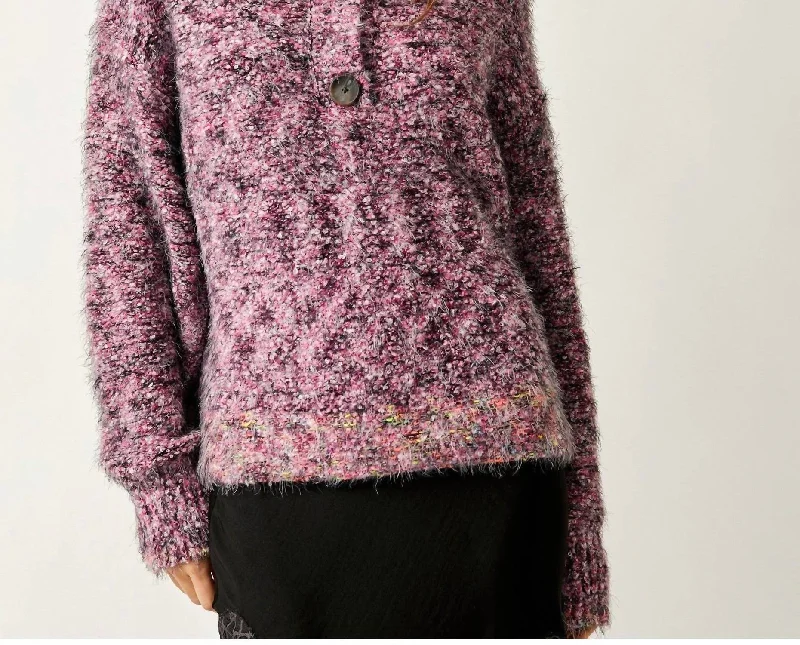 Stellar Pullover Sweater In Shocking Pink Iron Safe Non-Iron Wrinkle Free