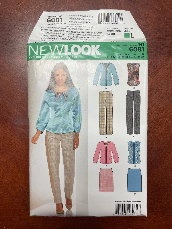 2011 New Look 6081 Pattern - Blouses, Skirt and Pants FACTORY FOLDED Drape Neck Blouse 2011 New Look 6081 Pattern - Blouses, Skirt and Pants FACTORY FOLDED Drape Neck Blouse