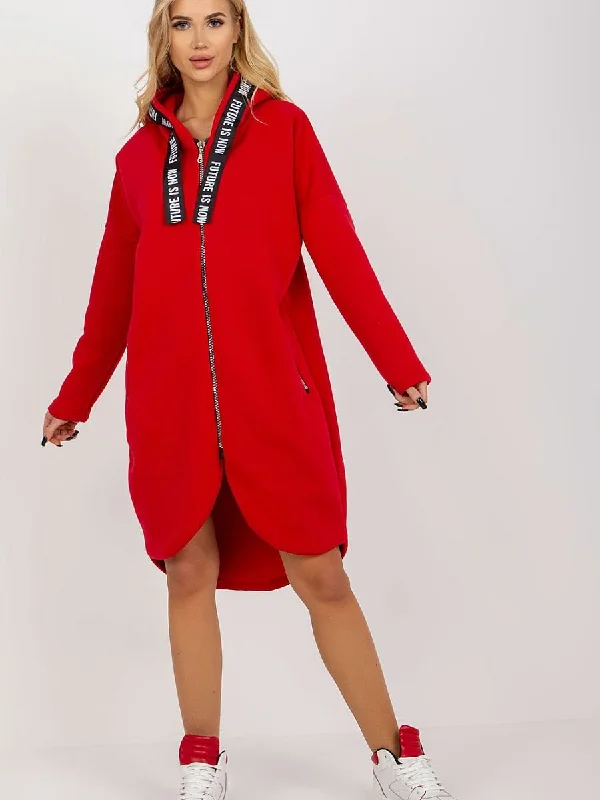 Sweatshirt Relevance Hoodie with Button Placket Classic Preppy