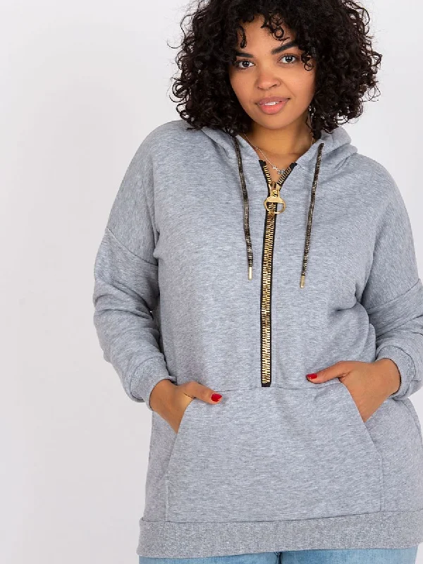 Sweatshirt Relevance Hoodie with Ribbed Neckline Snug Warm