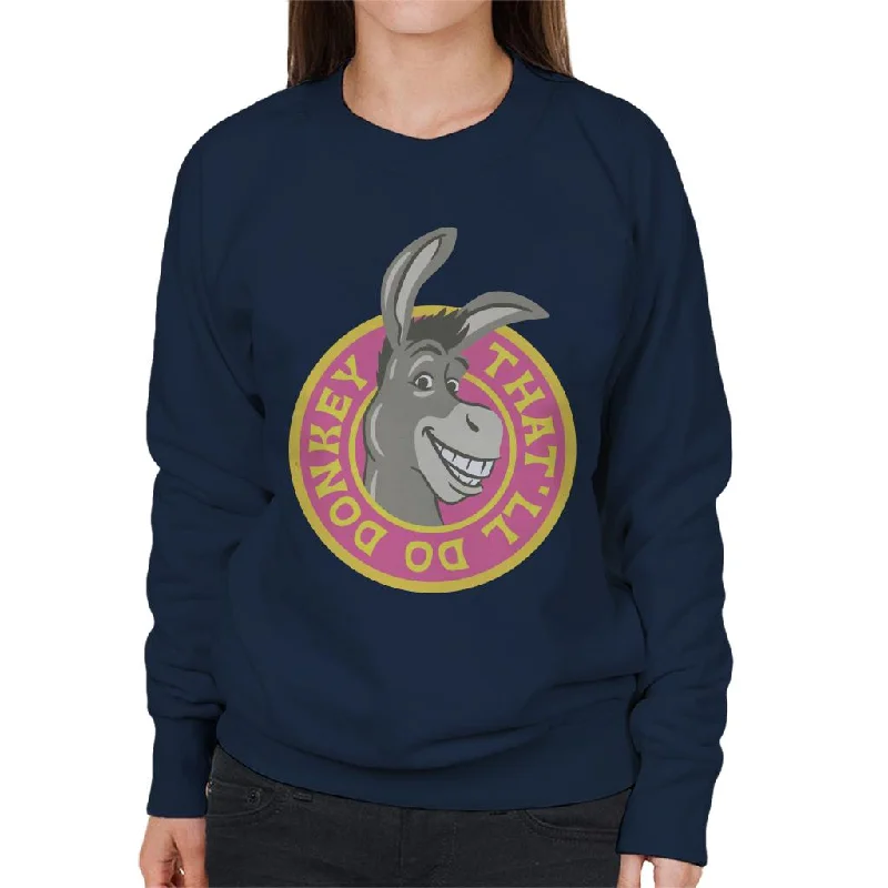 Shrek Thatll Do Donkey Women's Sweatshirt Hoodie with High Neck Warm Protective