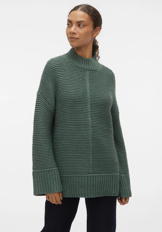 Vero Moda Miranda Chunky Sweater, Dark Forest Layered Multi-layer Single Layer