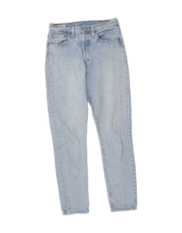 LEVI'S Womens High Waist Skinny Jeans W27 L30 Blue Cotton Comfortable Full-Length Denim Jeans LEVI'S Womens High Waist Skinny Jeans W27 L30 Blue Cotton Comfortable Full-Length Denim Jeans