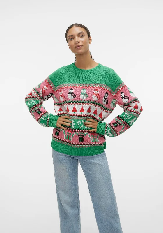 Vero Moda Multi Print Xmas Jumper, Jelly Bean Turtle Neck Boat Neck Asymmetrical Neck Vero Moda Multi Print Xmas Jumper, Jelly Bean Turtle Neck Boat Neck Asymmetrical Neck