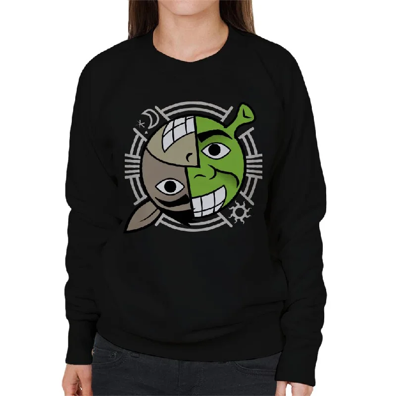 Shrek And Donkey Smiling Character Heads Women's Sweatshirt Hoodie with High Neck Warm Protective Shrek And Donkey Smiling Character Heads Women's Sweatshirt Hoodie with High Neck Warm Protective