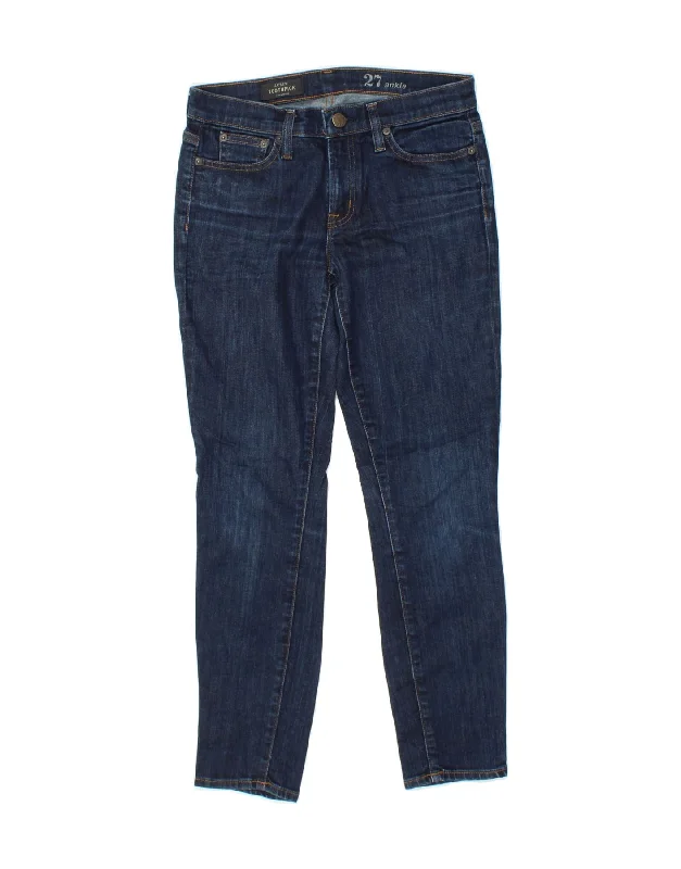 J. CREW Womens Toothpick Skinny Jeans W27 L27  Navy Blue Classic Blue Denim Jeans