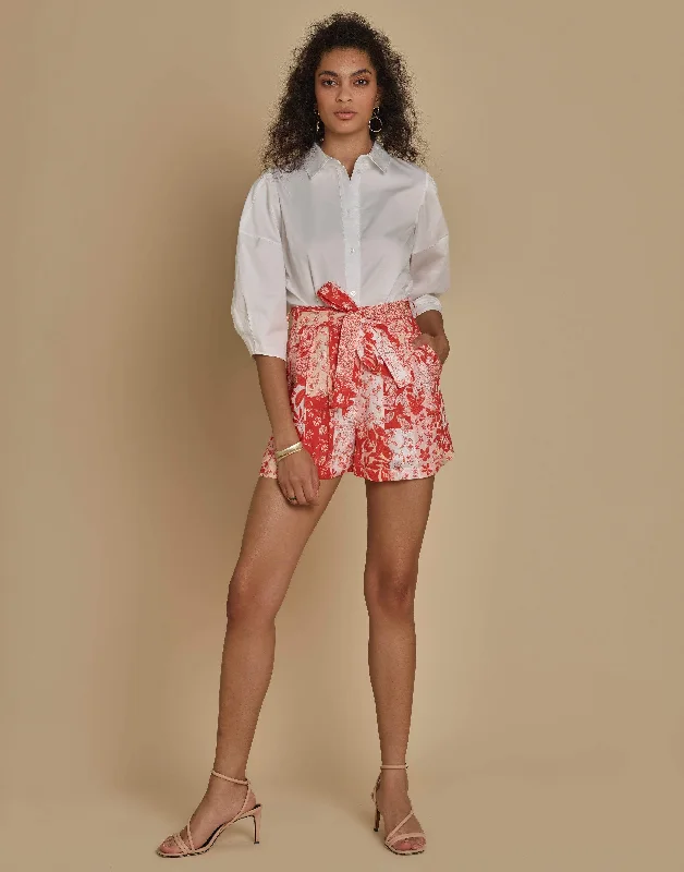 Coco Blouse - White Feminine Tie Blouse
