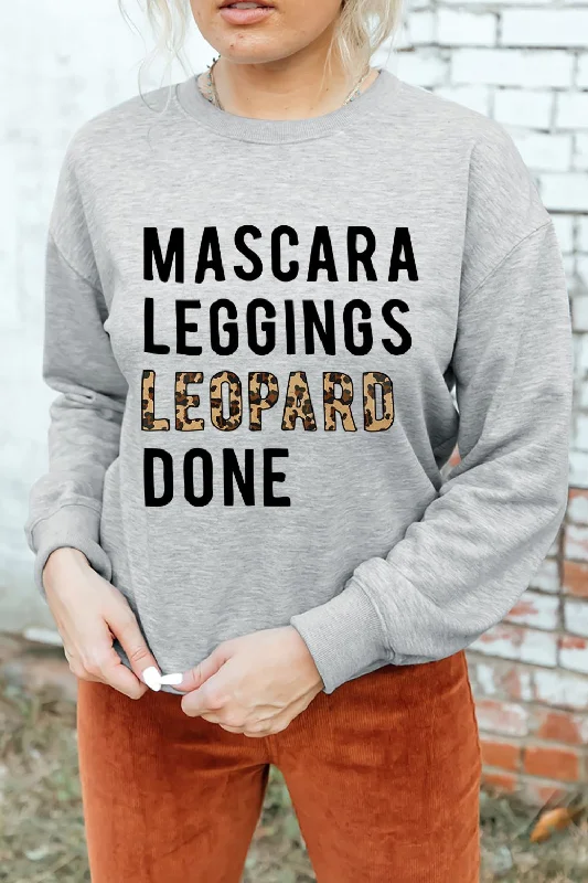 Casual Weekend Letter Graphic Sweatshirt Hoodie with Side Slits Relaxed Casual
