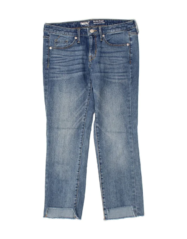 MOSSIMO Womens Mid Rise Straight Jeans US 4 Small W27 L26 Blue Cotton Trendy Colored Denim Jeans MOSSIMO Womens Mid Rise Straight Jeans US 4 Small W27 L26 Blue Cotton Trendy Colored Denim Jeans