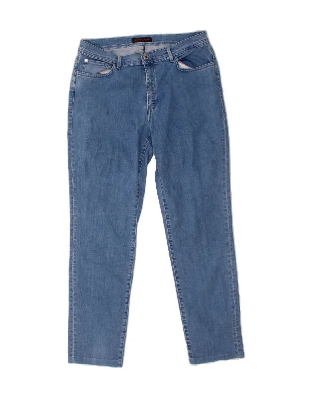 TRUSSARDI Womens Slim Jeans W33 L29 Blue Trendy Vintage Denim Jeans