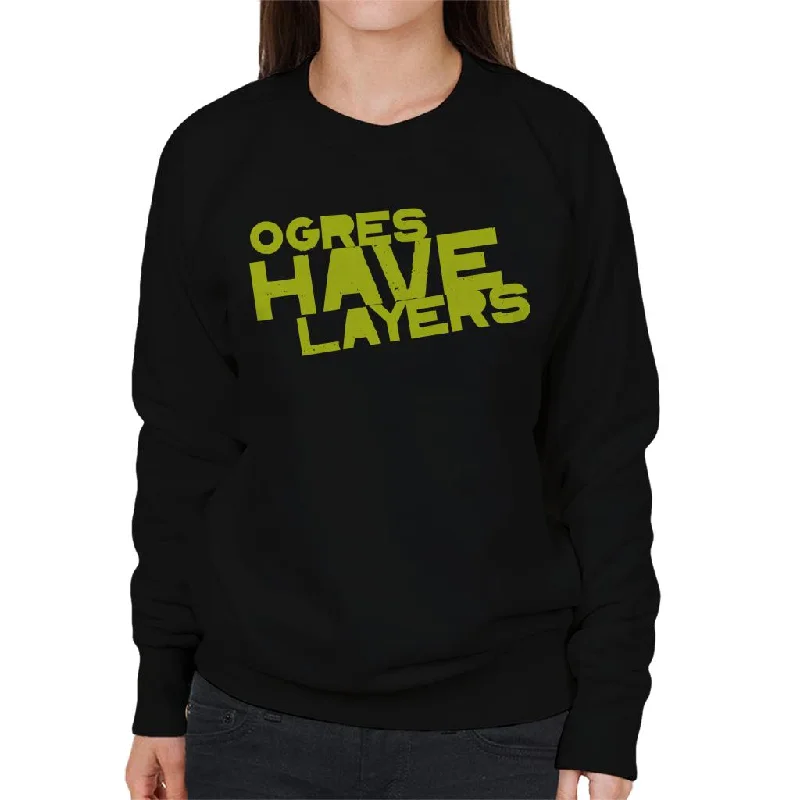 Shrek Ogres Have Layers Women's Sweatshirt Hoodie with Drawstring Waist Adjustable Fitted Shrek Ogres Have Layers Women's Sweatshirt Hoodie with Drawstring Waist Adjustable Fitted