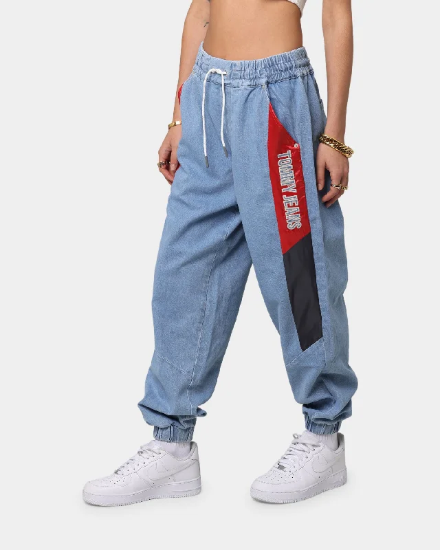 Tommy Jeans Women's High Rise Denim Joggers Fame Light Blue Elegant Dark-Wash Bootcut Jeans Tommy Jeans Women's High Rise Denim Joggers Fame Light Blue Elegant Dark-Wash Bootcut Jeans