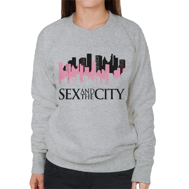 Sex and The City Logo City Lights Women's Sweatshirt Hoodie with Patch Decorative Personalized Sex and The City Logo City Lights Women's Sweatshirt Hoodie with Patch Decorative Personalized