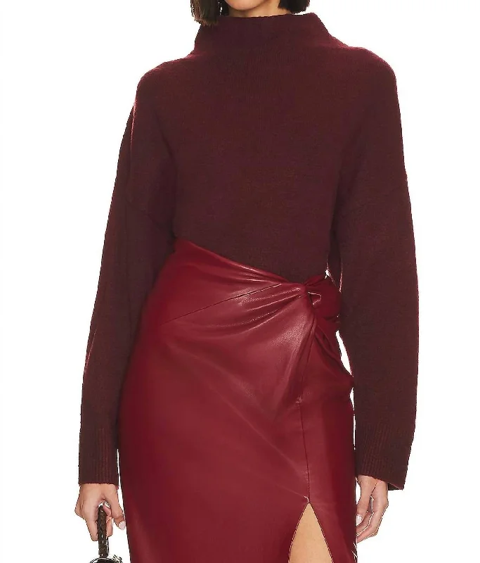 Change Of Season Tunic Sweater In Sugar Plum Velvet Chenille Corduroy