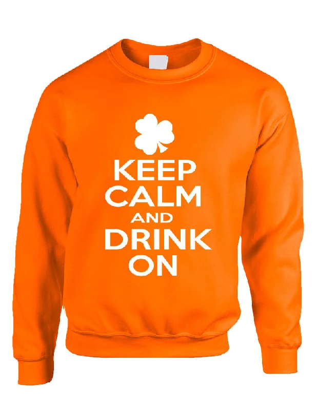 Keep calm and drink on women sweatshirt saint patricks day Hoodie with Hem Fringe Bohemian Relaxed Keep calm and drink on women sweatshirt saint patricks day Hoodie with Hem Fringe Bohemian Relaxed