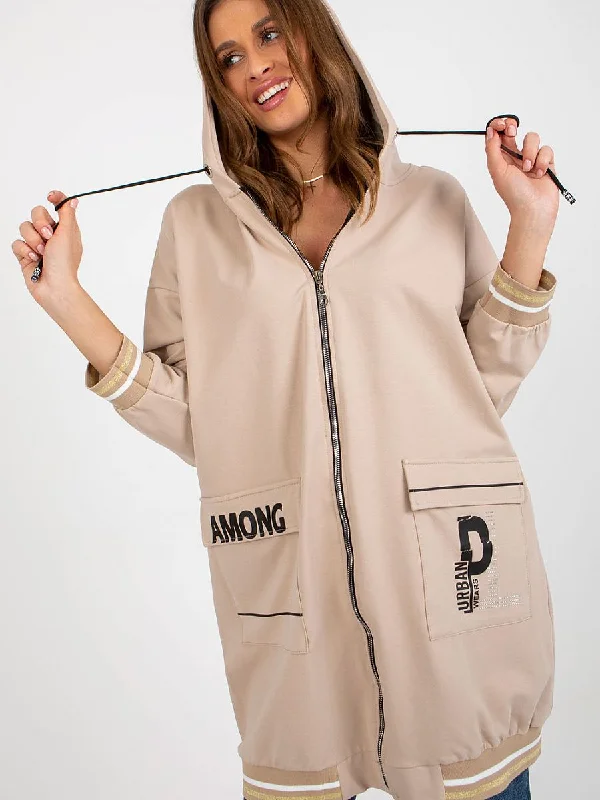 Sweatshirt Relevance Hoodie with Hem Raw Edge Edgy Unfinished