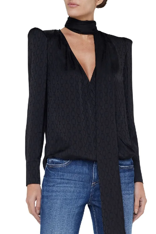 Cambria Tie-Neck Blouse Feminine Tie Blouse