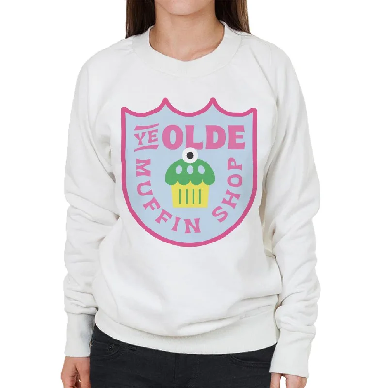 Shrek Ye Olde Muffin Shop Women's Sweatshirt Hoodie with Hem Raw Edge Edgy Unfinished Shrek Ye Olde Muffin Shop Women's Sweatshirt Hoodie with Hem Raw Edge Edgy Unfinished
