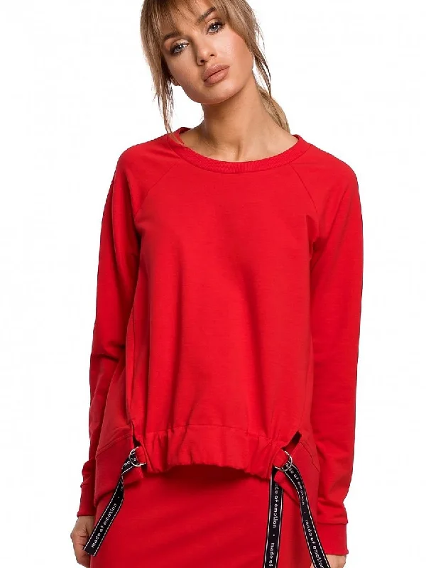 Sweatshirt Moe Hoodie with Cropped Fit Short Trendy