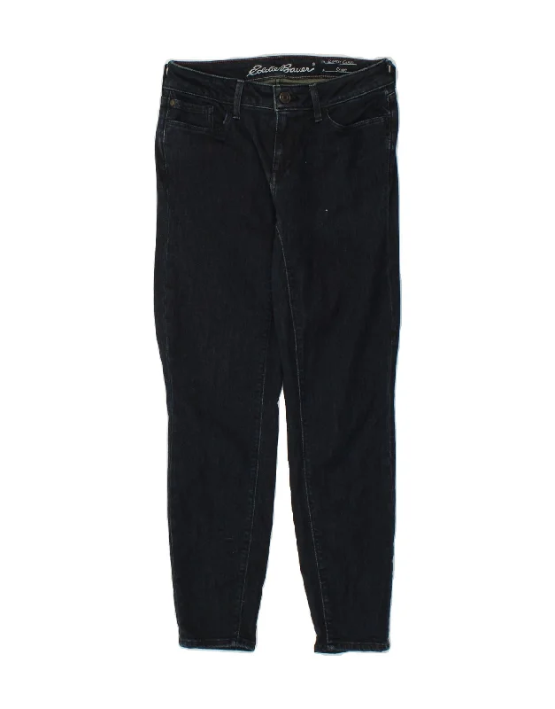 EDDIE BAUER Womens Slightly Curvy Skinny Jeans US 2 XS W28 L27 Navy Blue Fashionable Straight Cut Jeans EDDIE BAUER Womens Slightly Curvy Skinny Jeans US 2 XS W28 L27 Navy Blue Fashionable Straight Cut Jeans
