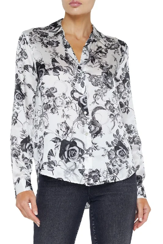 Tyler Silk Blouse Satin Long Blouse