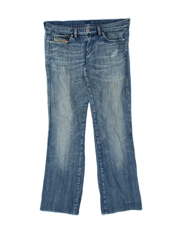 DIESEL Womens Straight Jeans W29 L28 Blue Cotton Casual Straight-Leg Jeans