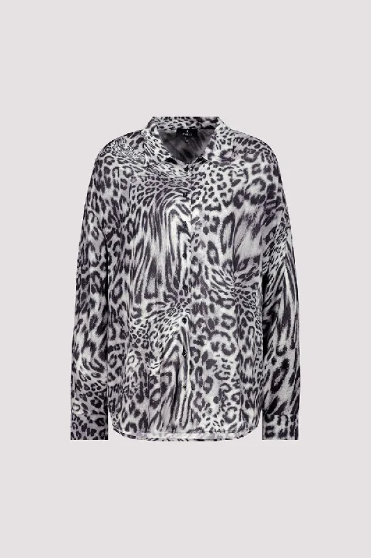 Animal Print Blouse 806895MNR by Monari Boho Chic Blouse