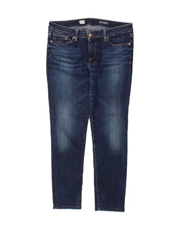 TOMMY HILFIGER Womens Como Jegging Jeans W30 L26 Navy Blue Trendy Patchwork Denim Jeans TOMMY HILFIGER Womens Como Jegging Jeans W30 L26 Navy Blue Trendy Patchwork Denim Jeans