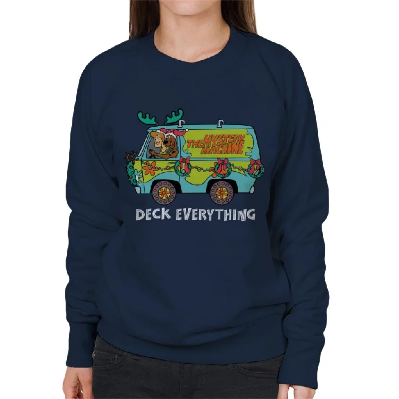 Scooby Doo Christmas The Mystery Machine Women's Sweatshirt Hoodie with Belted Waist Structured Tailored Scooby Doo Christmas The Mystery Machine Women's Sweatshirt Hoodie with Belted Waist Structured Tailored