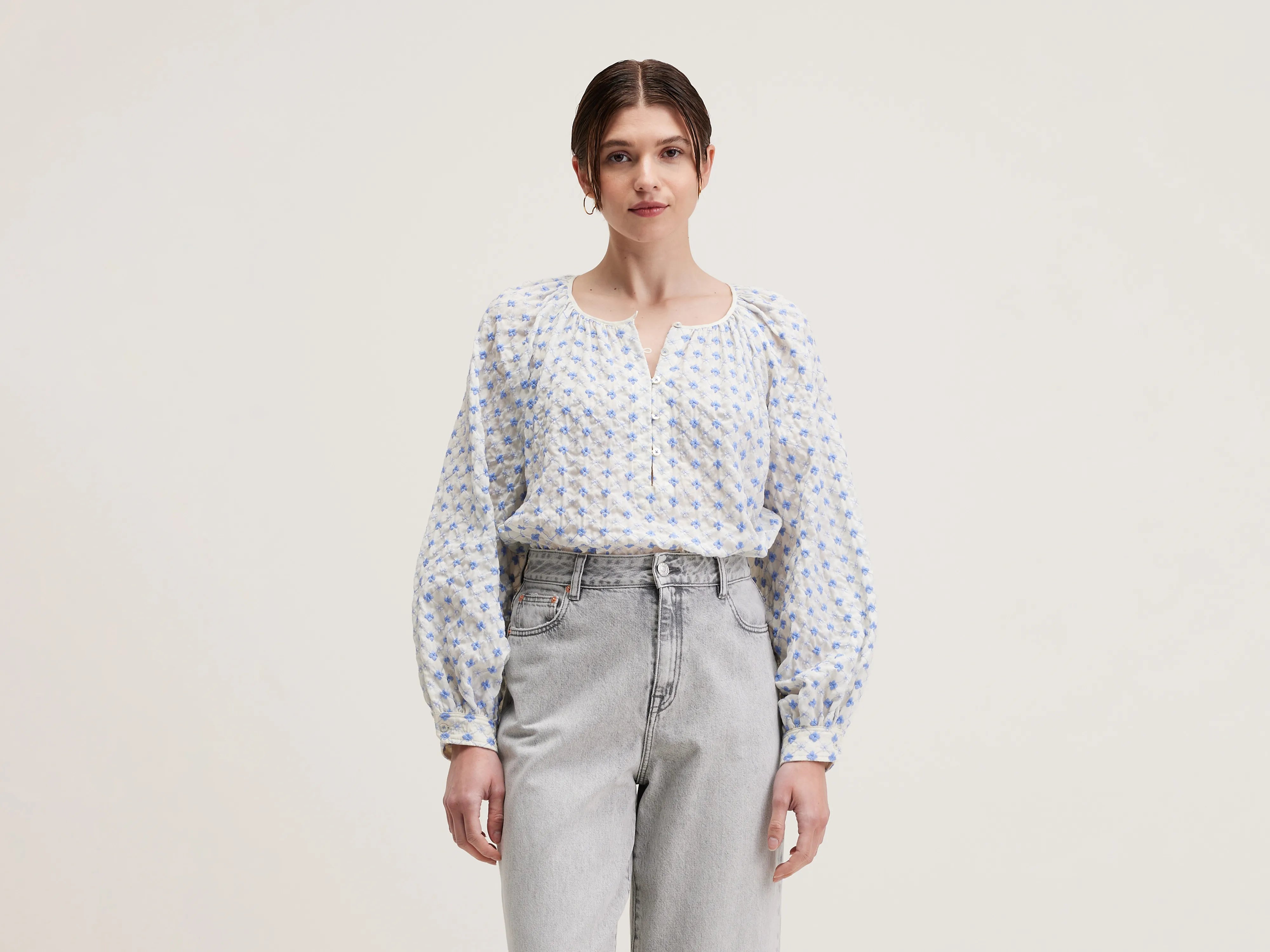 Haiti romantic blouse (242 / W / COMBO A) Relaxed Fit Blouse