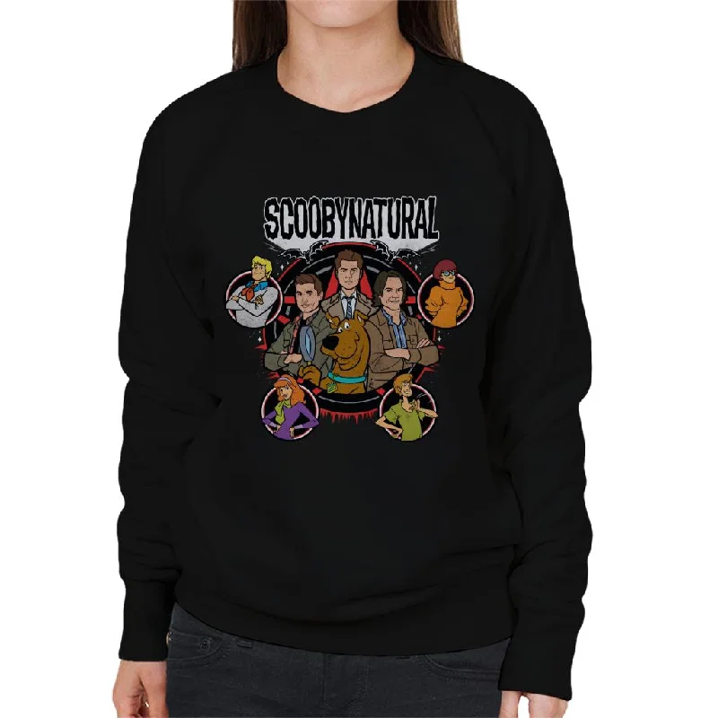 ScoobyNatural Characters Together Women's Sweatshirt Hoodie Crop Top Short Trendy