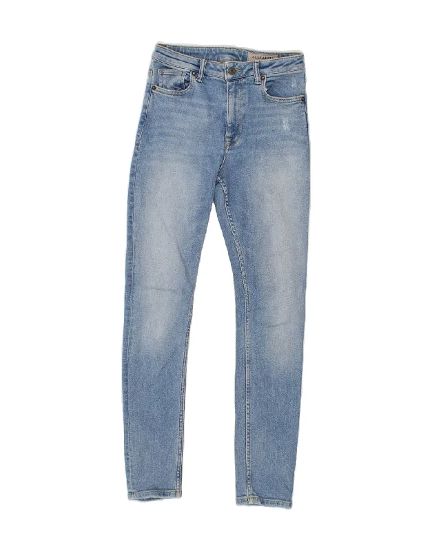 ALL SAINTS Womens Skinny Jeans W28 L29 Blue Cotton Fashionable Slim Fit Jeans
