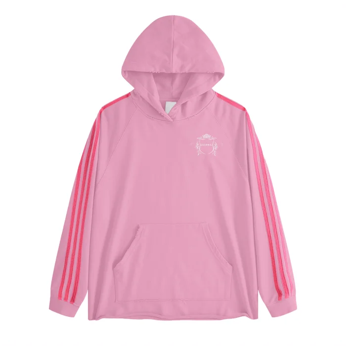 ClassA1 (Pink)Streetwear Unisex Heavyweight 440G Three Bar Contrast Raglan Hoodie Hoodie with Neon Bright Vibrant ClassA1 (Pink)Streetwear Unisex Heavyweight 440G Three Bar Contrast Raglan Hoodie Hoodie with Neon Bright Vibrant