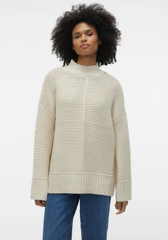 Vero Moda Miranda Chunky Sweater, Birch Anti-Pilling Anti-Shrink Durable