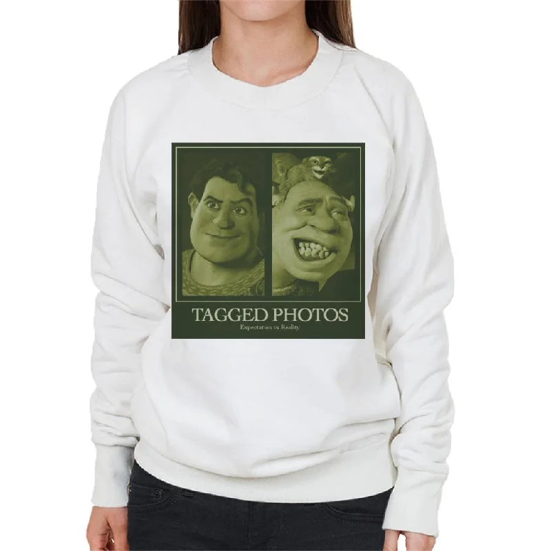 Shrek Tagged Photos Expectation Vs Reality Women's Sweatshirt Hoodie with Hem Lace Feminine Delicate Shrek Tagged Photos Expectation Vs Reality Women's Sweatshirt Hoodie with Hem Lace Feminine Delicate