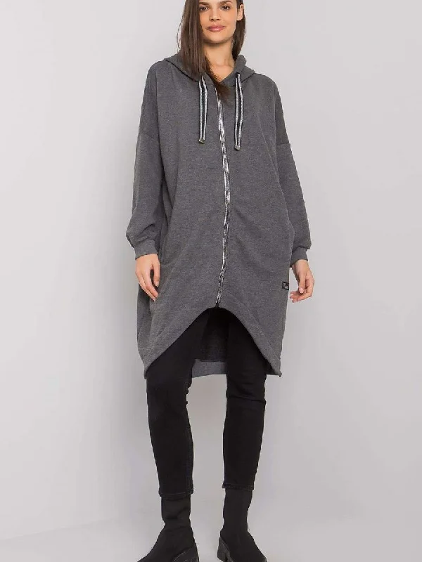 Sweatshirt Relevance Hoodie with Slit Hem Functional Movement