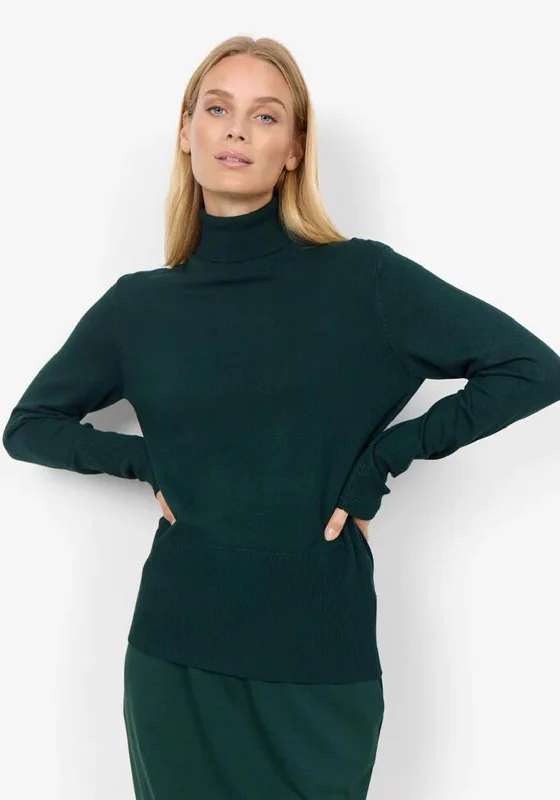 Soyaconcept Dollie Roll Neck Sweater, Dark Green Long Sweater Short Sweater Cropped Sweater Soyaconcept Dollie Roll Neck Sweater, Dark Green Long Sweater Short Sweater Cropped Sweater