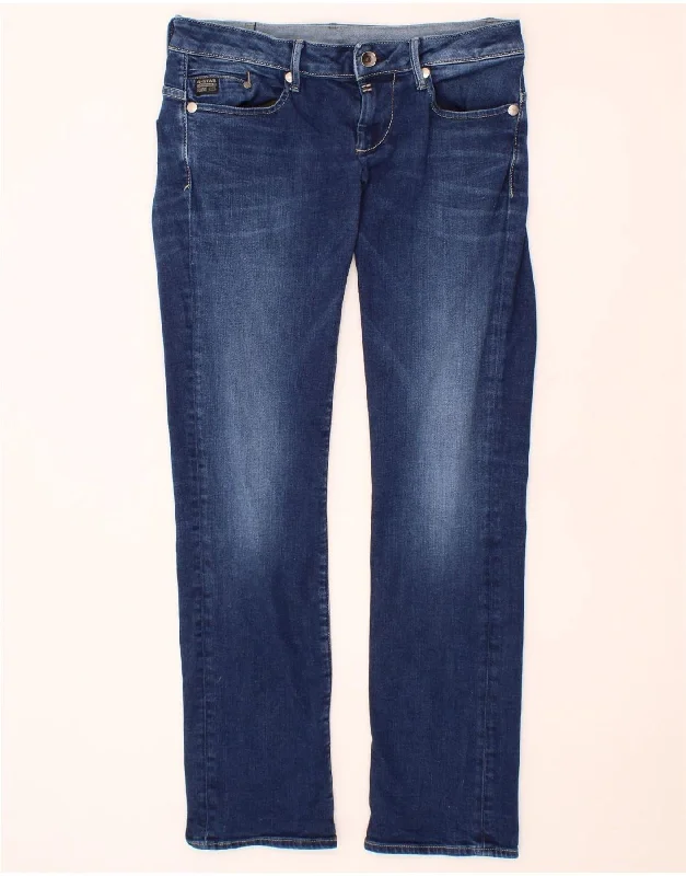 G-STAR Womens Slim Jeans W32 L31 Blue Comfortable Mid-Rise Jeans