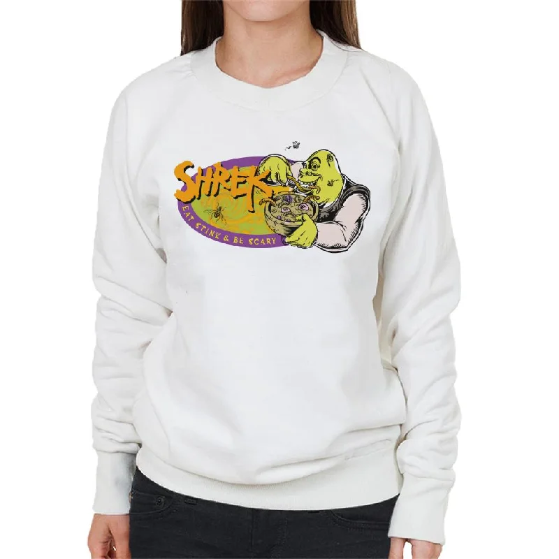 Shrek Eat Stink And Be Scary Women's Sweatshirt Hoodie with Set-In Sleeves Structured Classic Shrek Eat Stink And Be Scary Women's Sweatshirt Hoodie with Set-In Sleeves Structured Classic